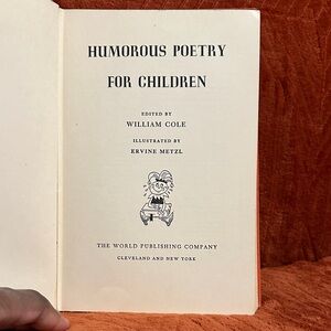 Humorous Poetry for Children Book